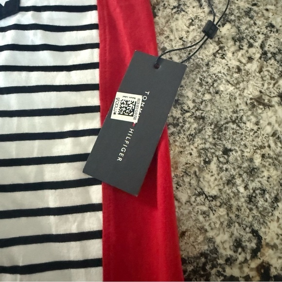 Tommy Hilfiger Small Petite Striped Tee Shirt Dress Americana LOGO NWT - Picture 9 of 10